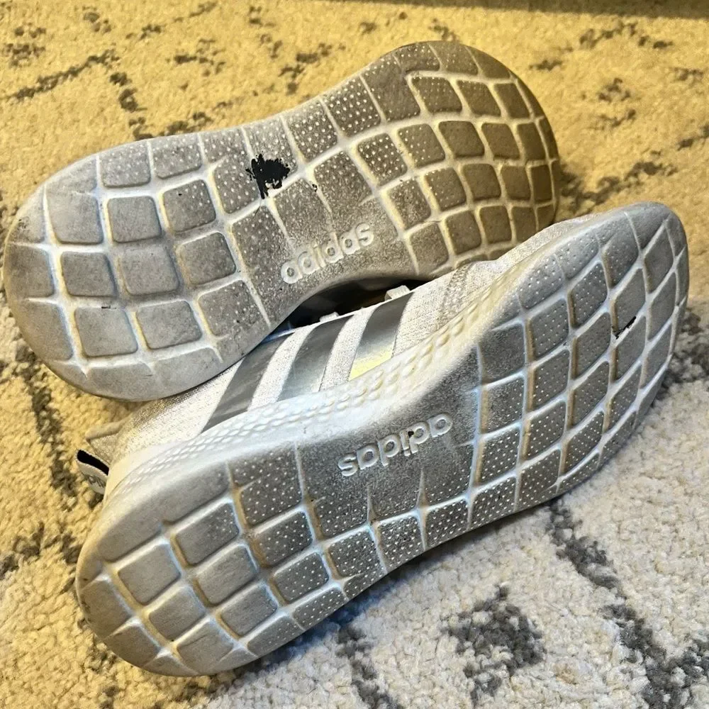 Adidas Puremotion Running Shoe Cloud White/Silver Metallic/Grey Two FW3264 Sz 6